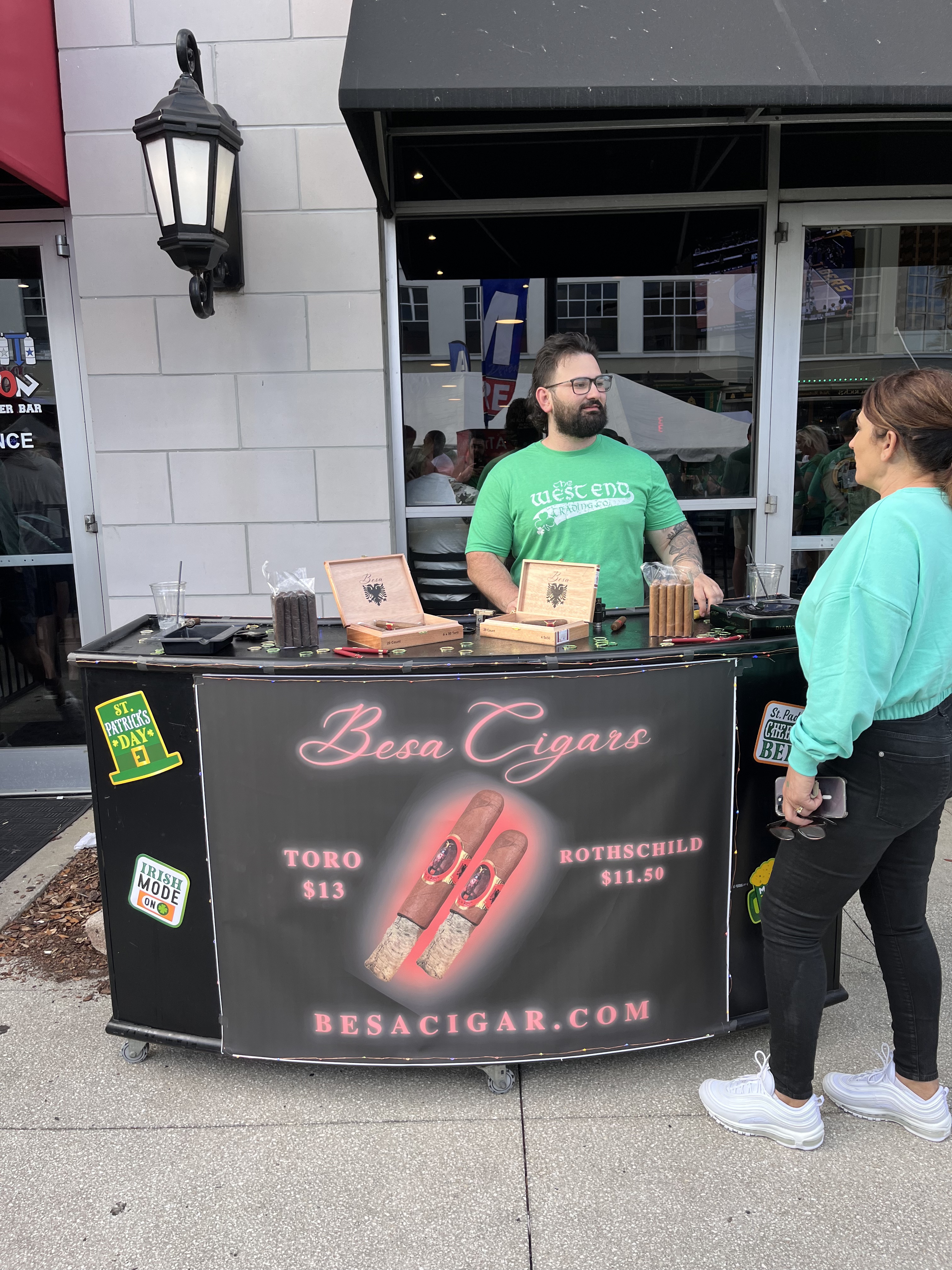 The Besa Cigar at St. Patrick's Day event