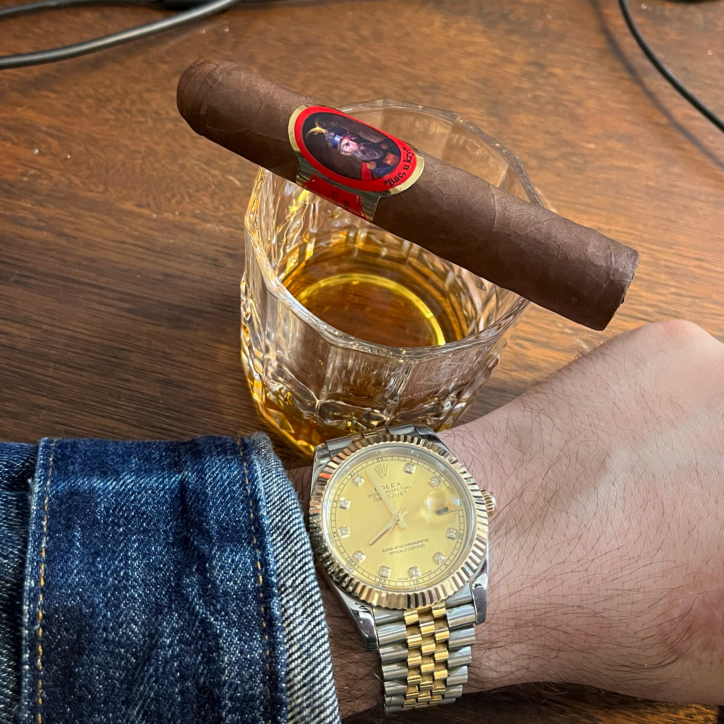 Besa Cigar and Datejust Rolex