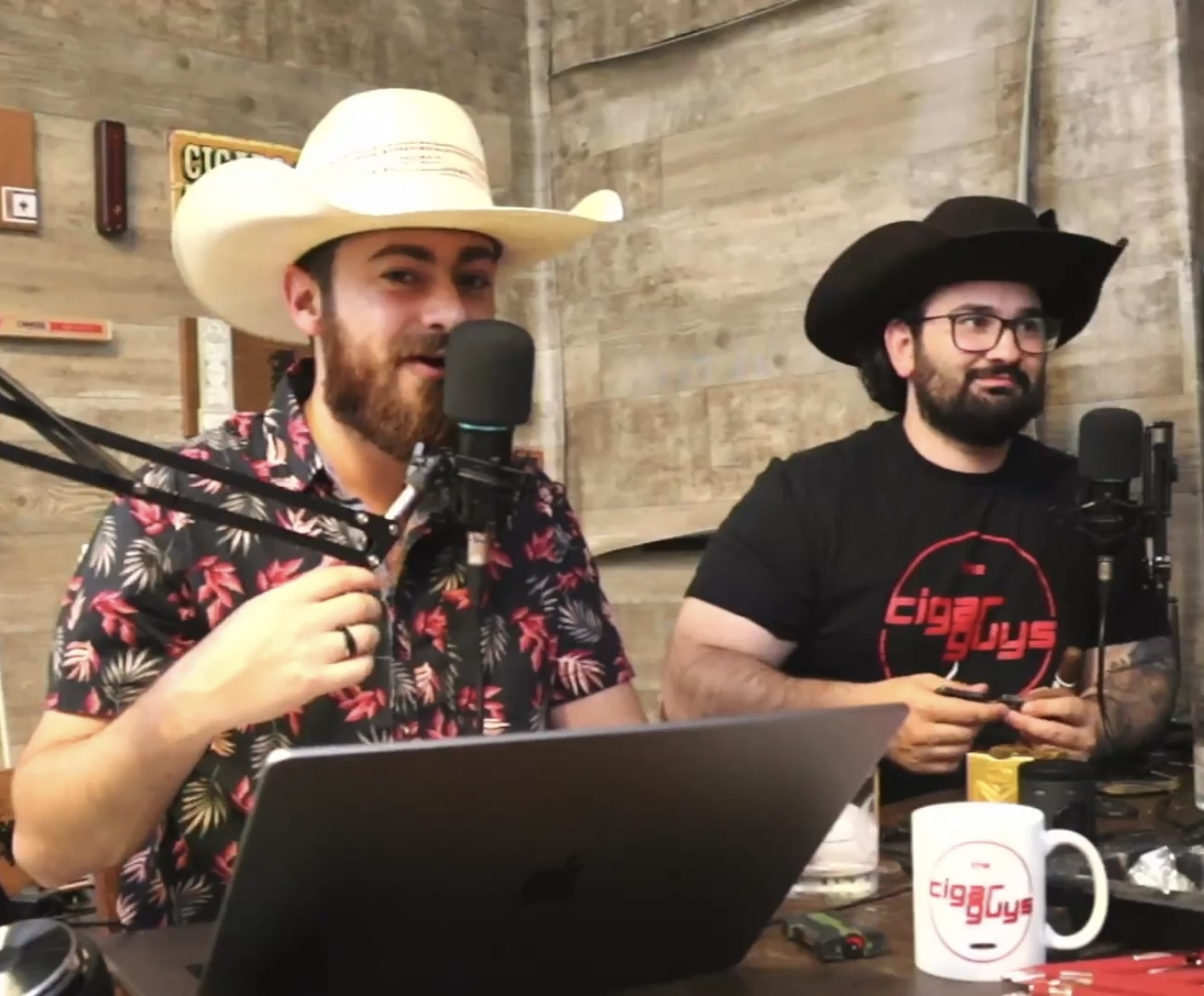 Alex and Mark with cowboy hats